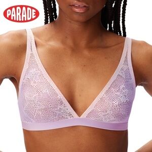 Parade Star Meant To Be Multi Way Lace Plunge Bra - Pastel Lavender - Size Small